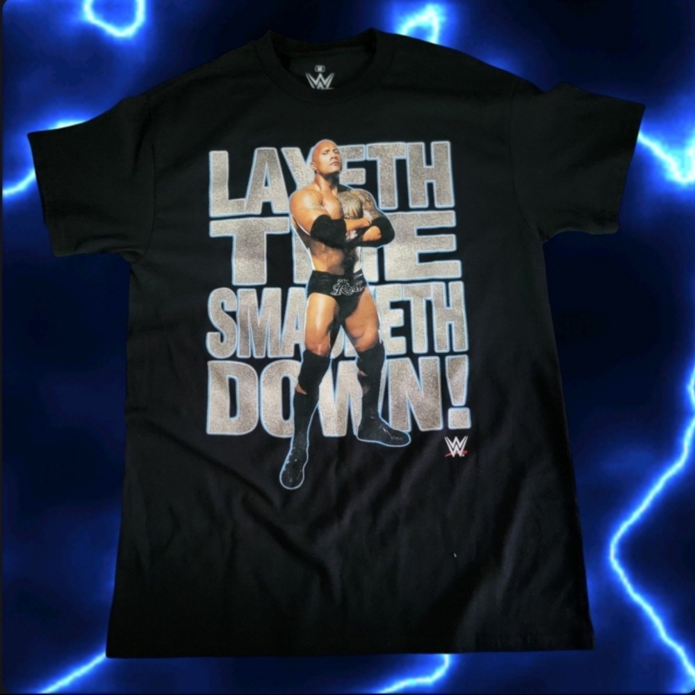 WWE Black The Rock Graphic T-Shirt